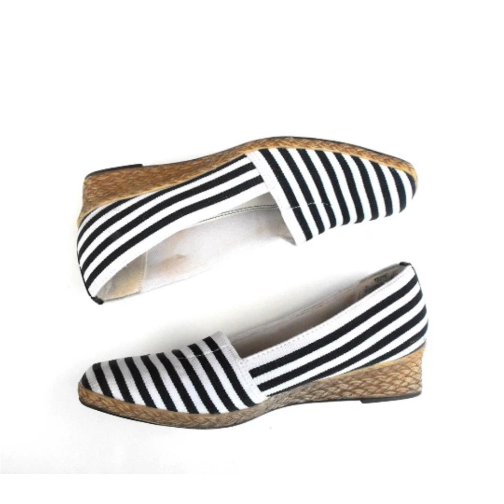 Life Stride Black&White Wedge Shoes